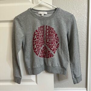 Spiritual Gangster girl’s gray love peace sign sweatshirt ❤️